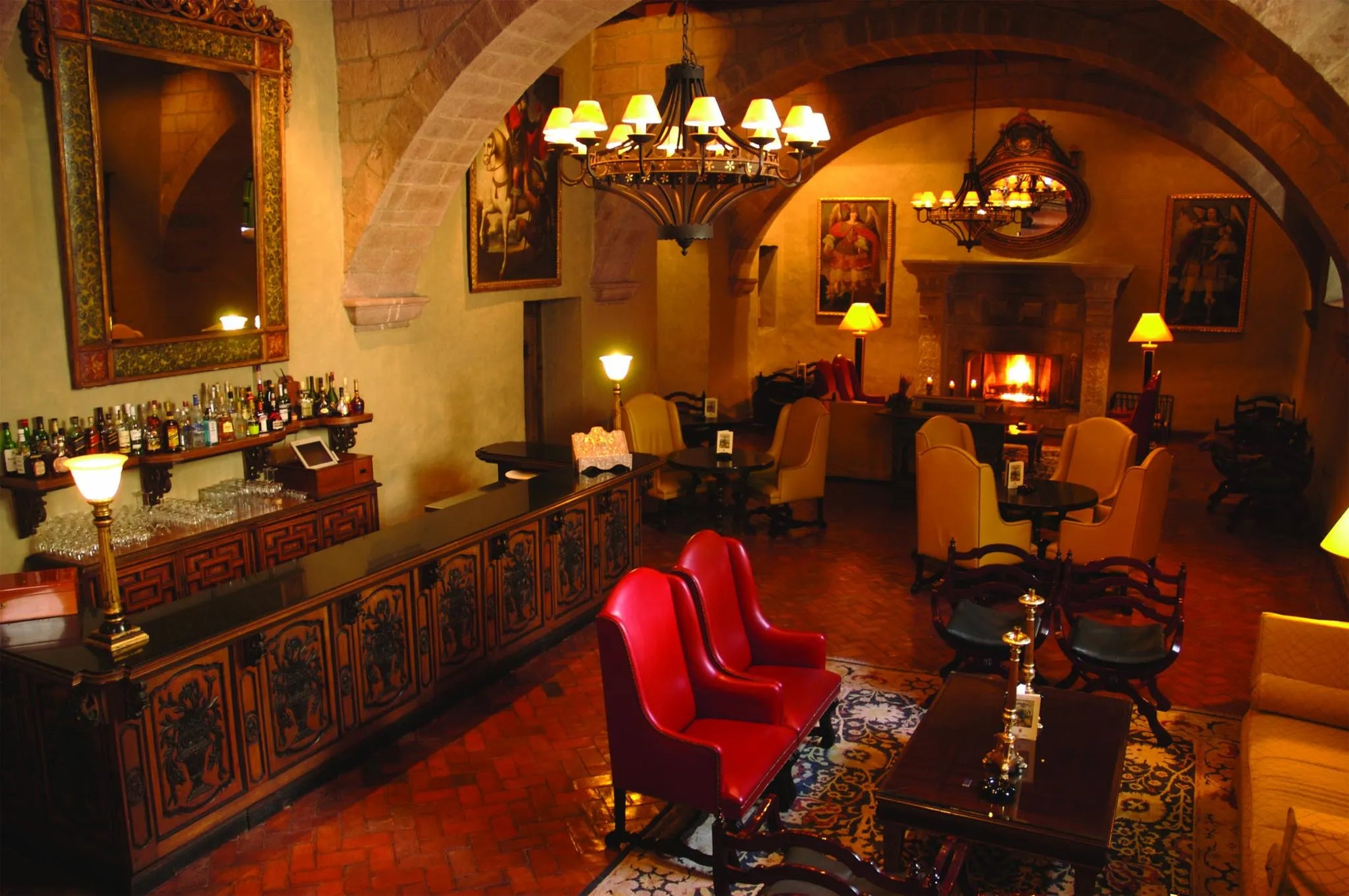Bar at Monasterio, A Belmond Hotel, Cusco, Cusco, Peru.