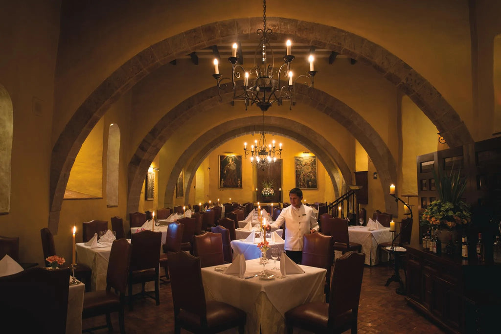 Restaurant at Monasterio, A Belmond Hotel, Cusco, Cusco, Peru.