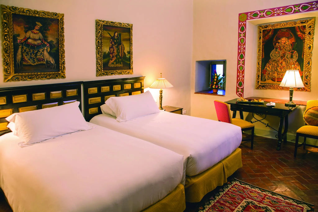 Bedroom at Monasterio, A Belmond Hotel, Cusco, Cusco, Peru.