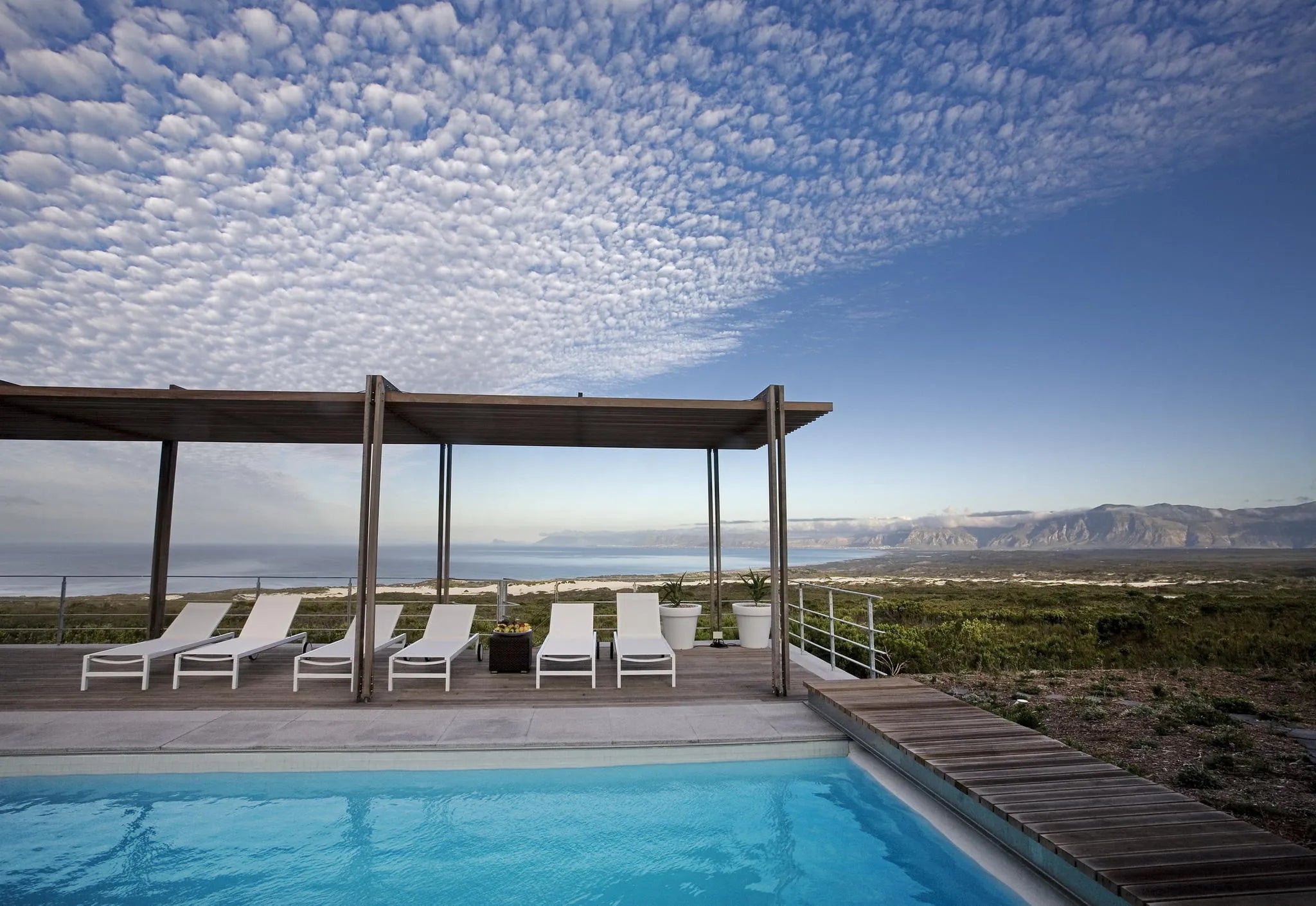6-Bedroom Villa - View over Walker Bay at Grootbos Private Nature Reserve Villas, De Kelders, South Africa.