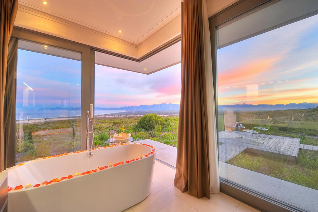 6-Bedroom Villa - Bathroom at Grootbos Private Nature Reserve Villas, De Kelders, South Africa.