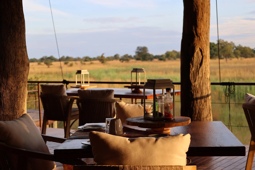 2025 Nkasa Lupala dining area at Nkasa Lupala Tented Lodge, Nkasa Rupara National Park, Namibia.