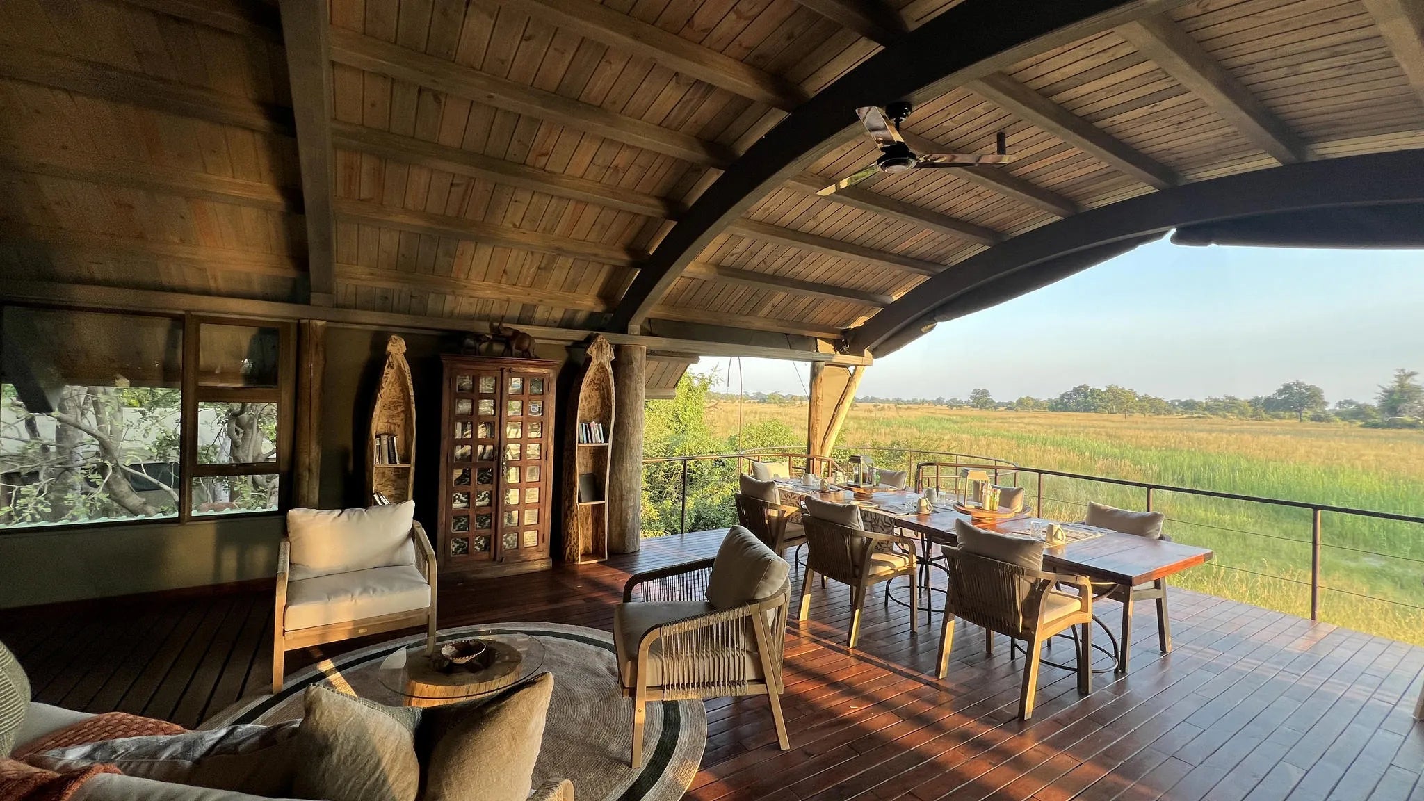2025 main deck at Nkasa Lupala Tented Lodge, Nkasa Rupara National Park, Namibia.