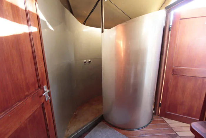 Bathroom at Nkasa Lupala Tented Lodge, Nkasa Rupara National Park, Namibia.