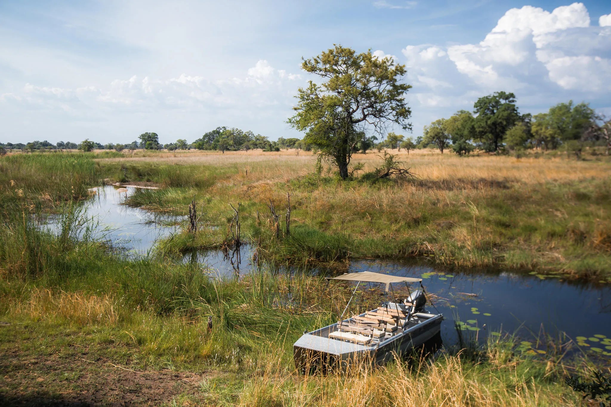 Boat cruise at Nkasa Lupala Tented Lodge, Nkasa Rupara National Park, Namibia.