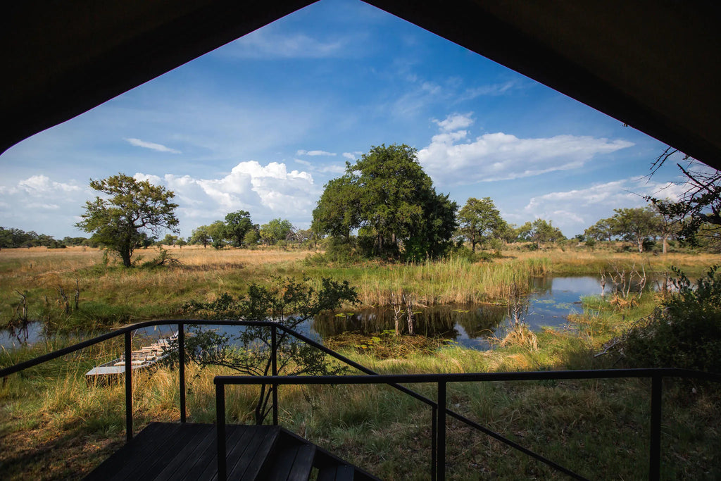 View from the chalet at Nkasa Lupala Tented Lodge, Nkasa Rupara National Park, Namibia.