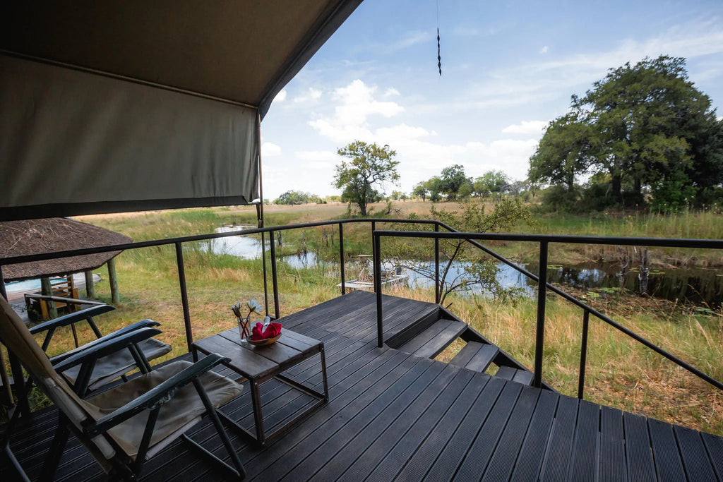 View from the chalets at Nkasa Lupala Tented Lodge, Nkasa Rupara National Park, Namibia.