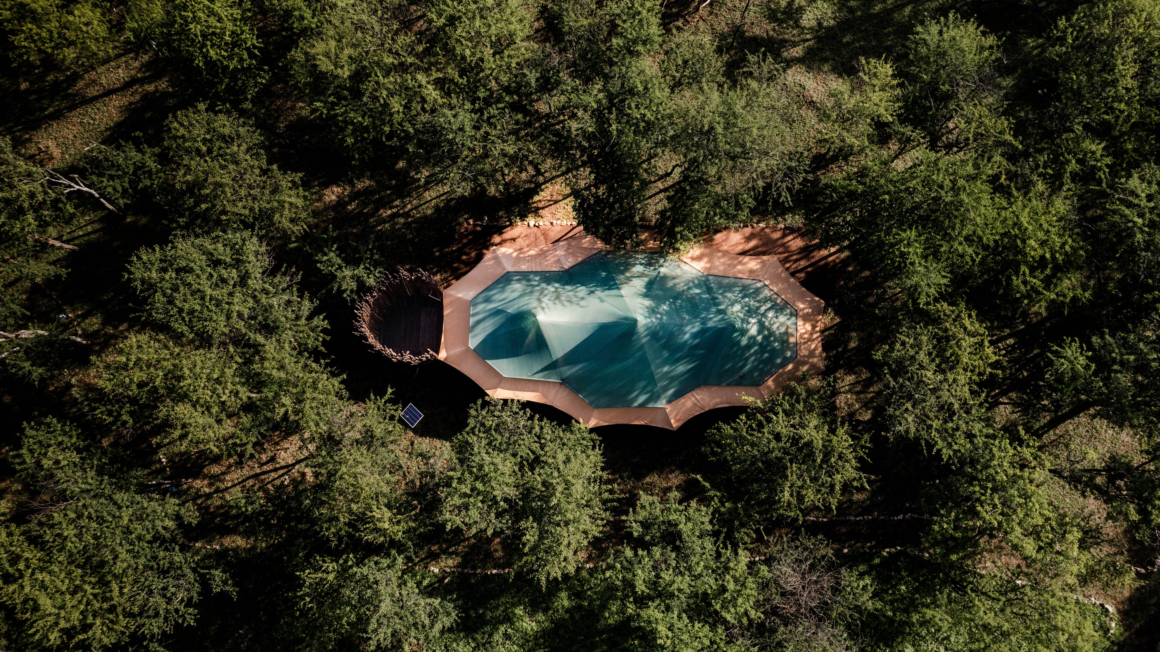 Outside- Top View of guest tent