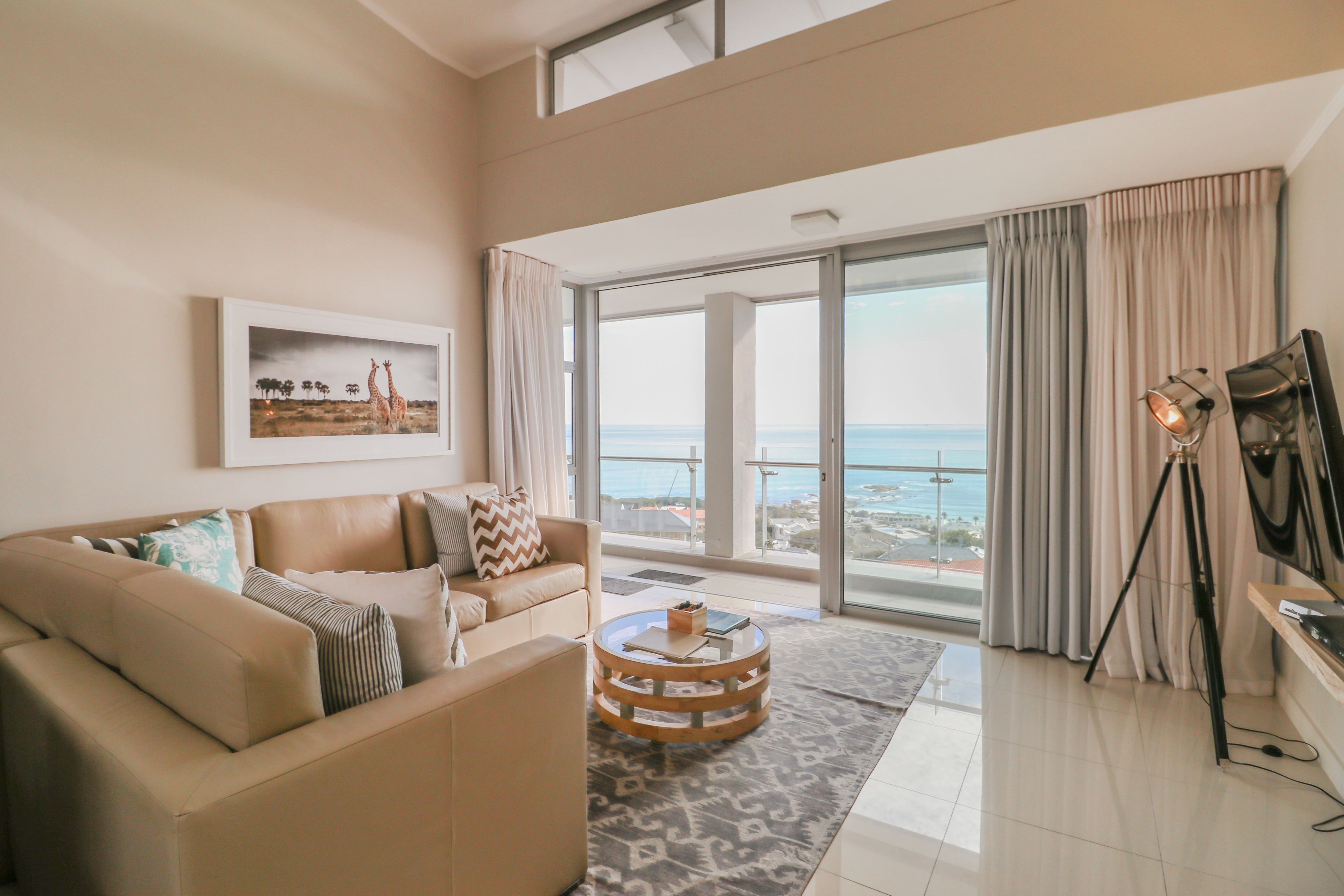 Living room with ocean view