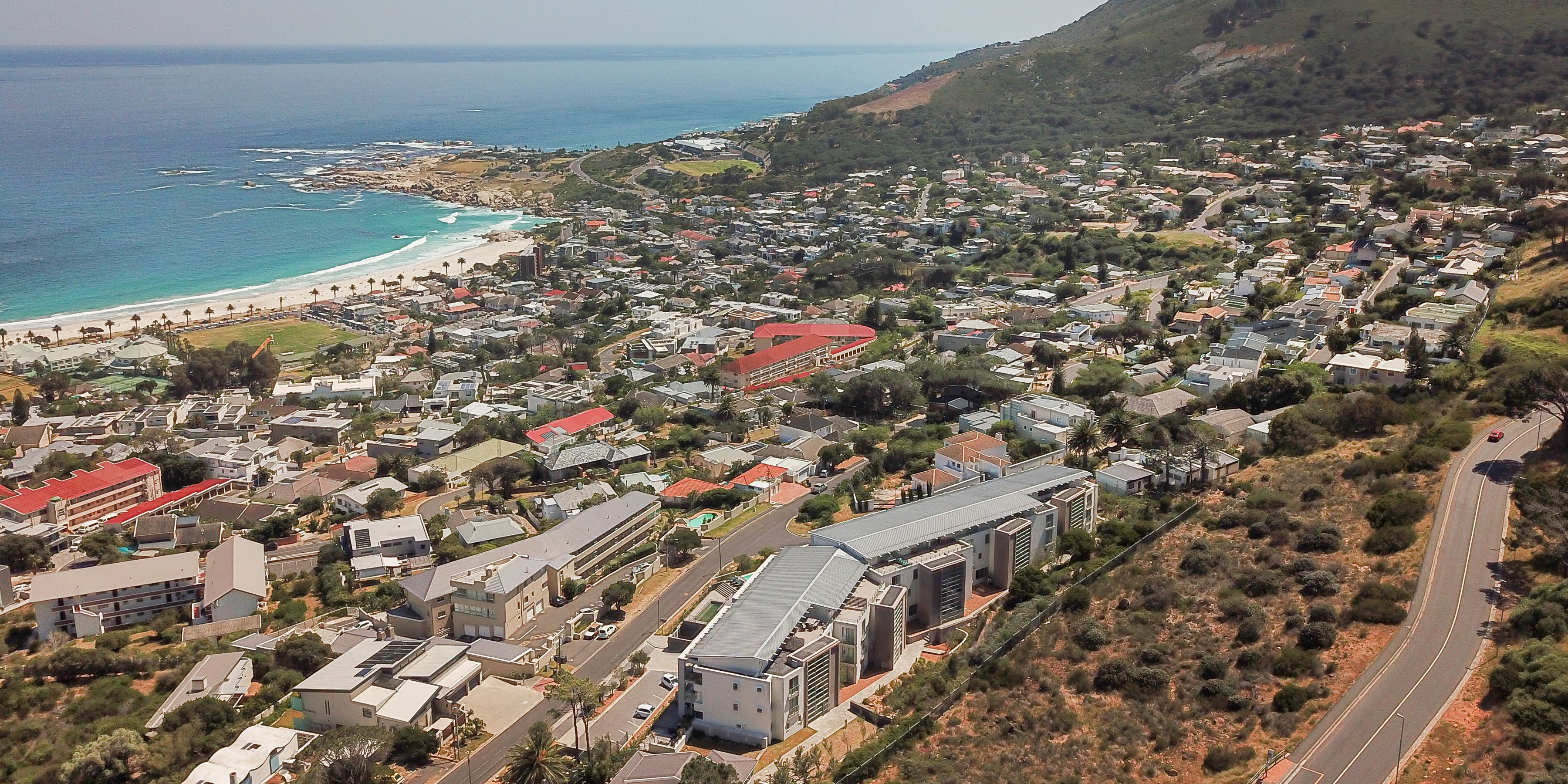 Aerial view of the property