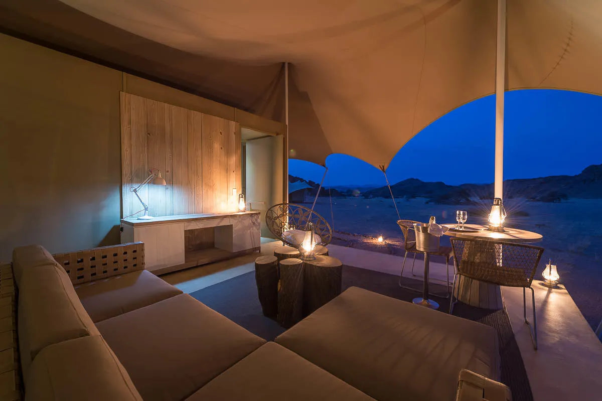 Wilderness Hoanib Skeleton Coast Camp at Wilderness Hoanib Skeleton Coast Camp, Kaokoveld, Namibia.