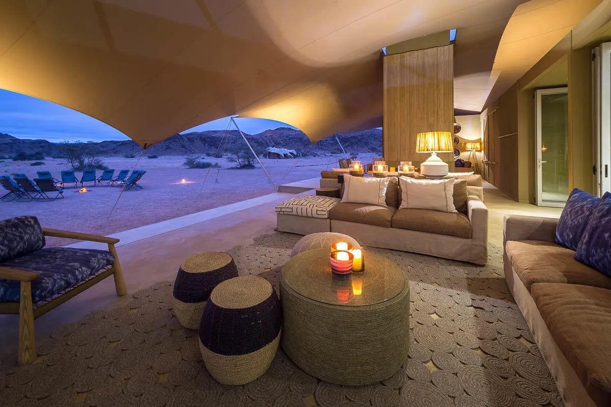 Wilderness Hoanib Skeleton Coast Camp at Wilderness Hoanib Skeleton Coast Camp, Kaokoveld, Namibia.