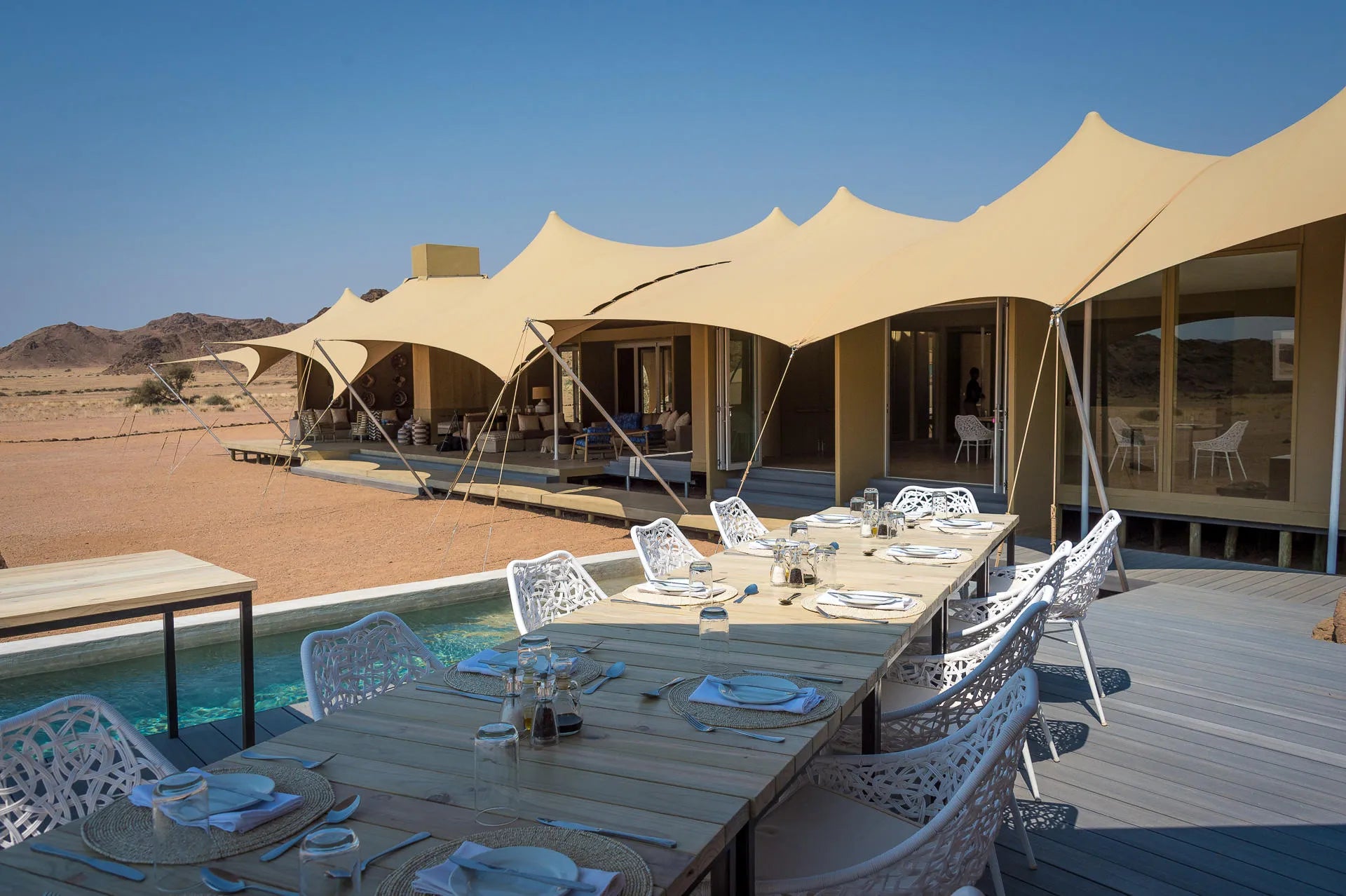 Wilderness Hoanib Skeleton Coast Campp at Wilderness Hoanib Skeleton Coast Camp, Kaokoveld, Namibia.