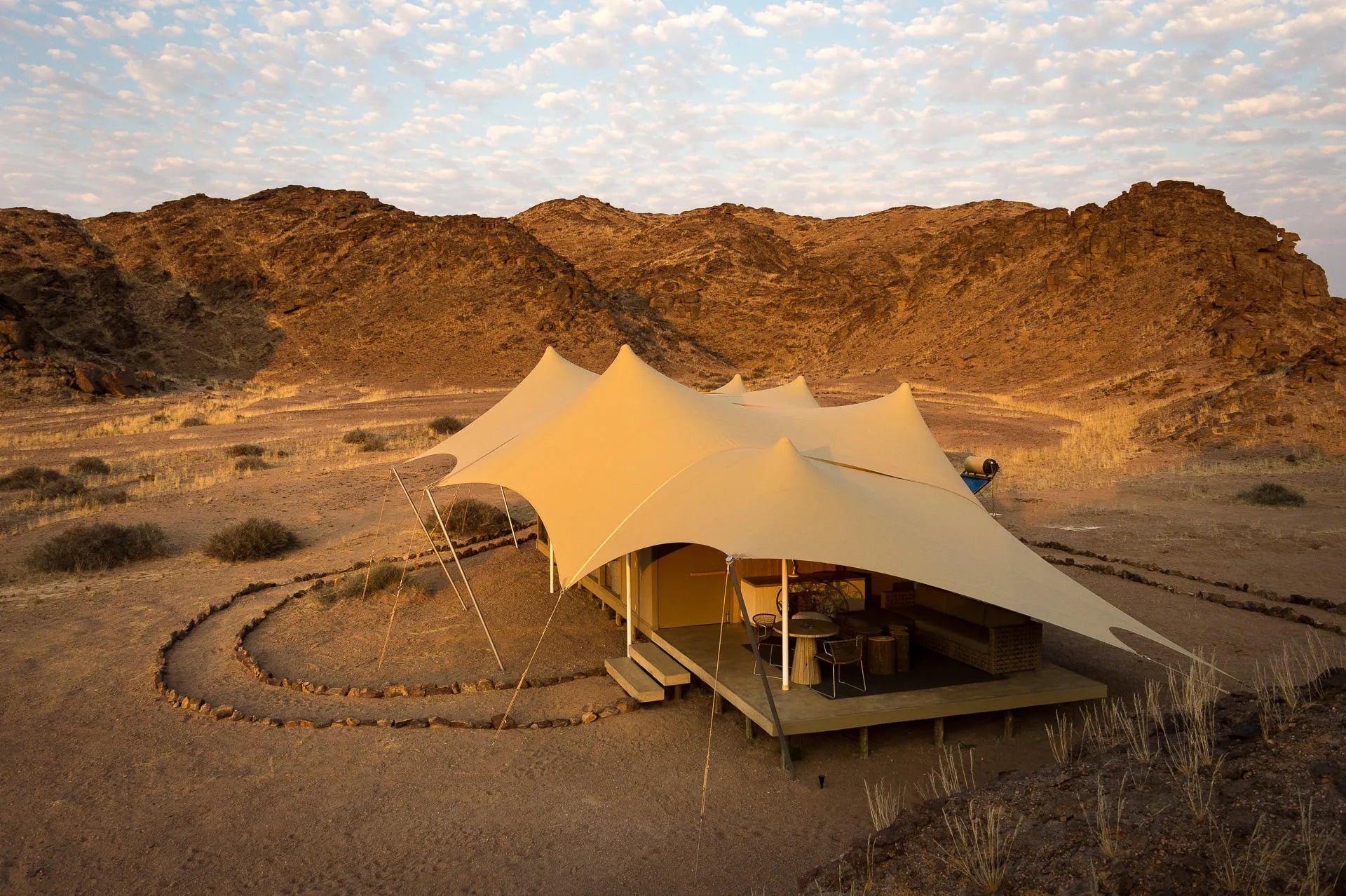 Wilderness Hoanib Skeleton Coast Camp at Wilderness Hoanib Skeleton Coast Camp, Kaokoveld, Namibia.