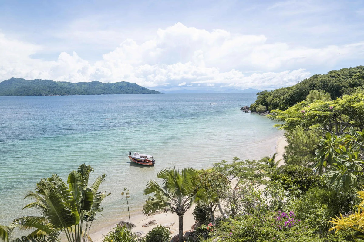 Overlooking the bay at Time + Tide Tsara Komba, Nosy Komba, Madagascar.