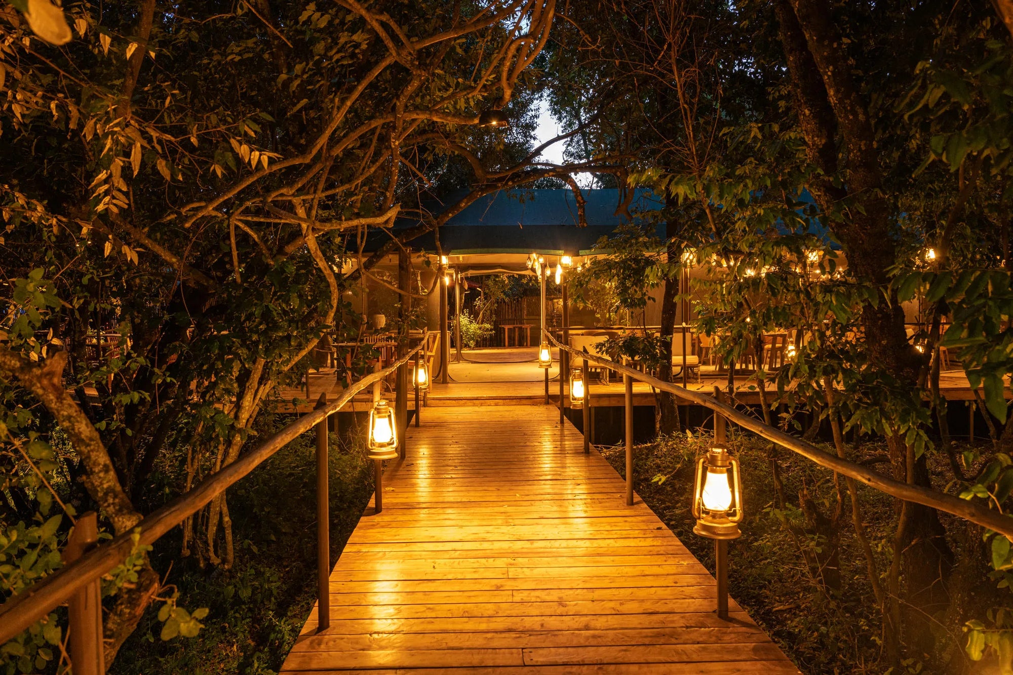 lounge Walkway at Soroi Luxury Migration Camp, Masai Mara, Kenya.