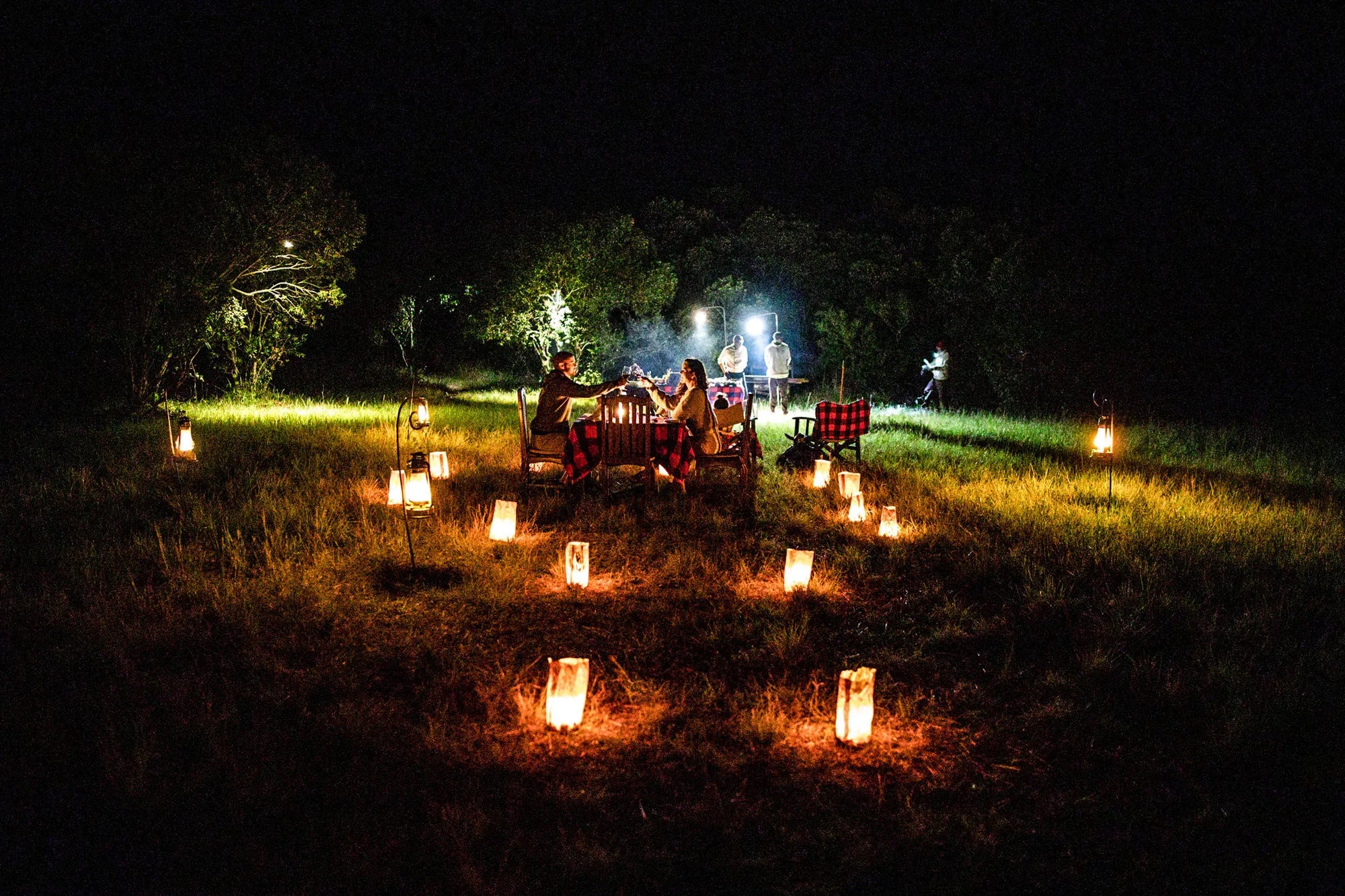 Private Bush Dinner at Soroi Luxury Migration Camp, Masai Mara, Kenya.