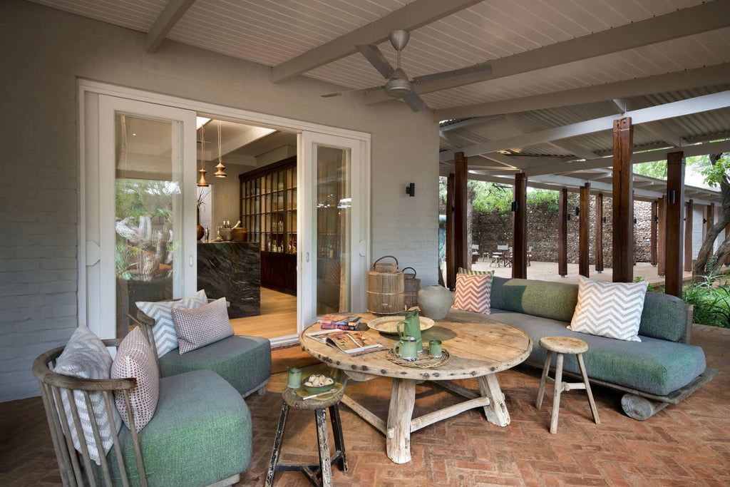 Morukuru Farm House - wrap around veranda at Morukuru Farm House, Madikwe Game Reserve, South Africa.