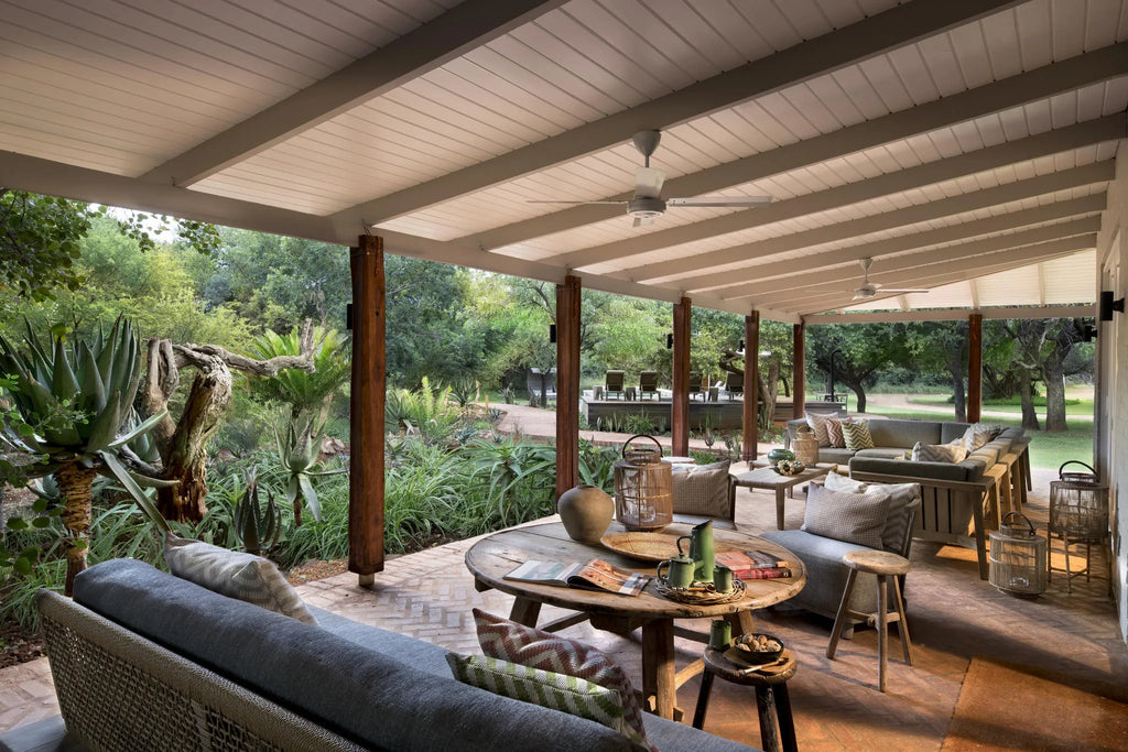 Morukuru Farm House - wrap around veranda at Morukuru Farm House, Madikwe Game Reserve, South Africa.