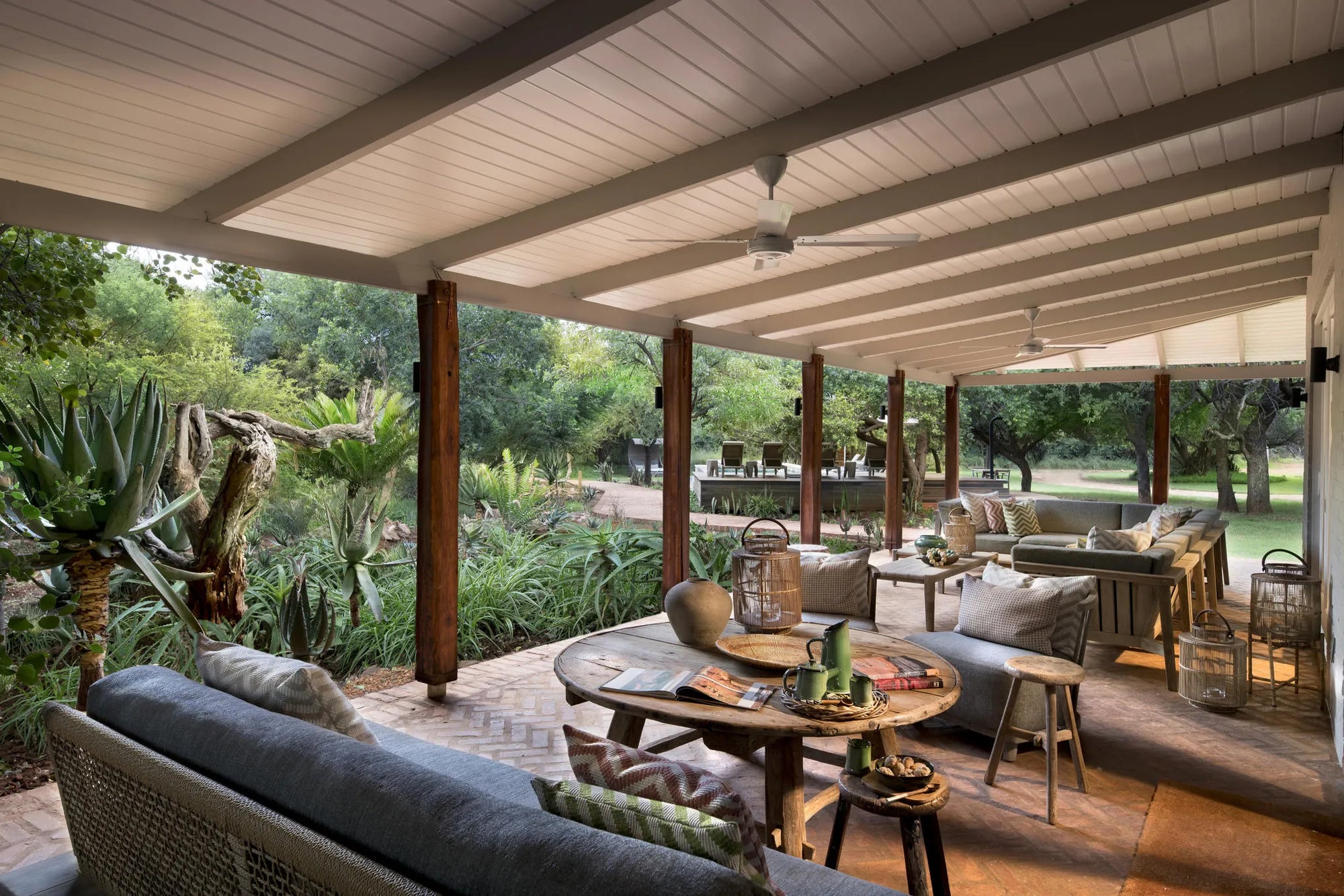 Morukuru Farm House - wrap around veranda at Morukuru Farm House, Madikwe Game Reserve, South Africa.