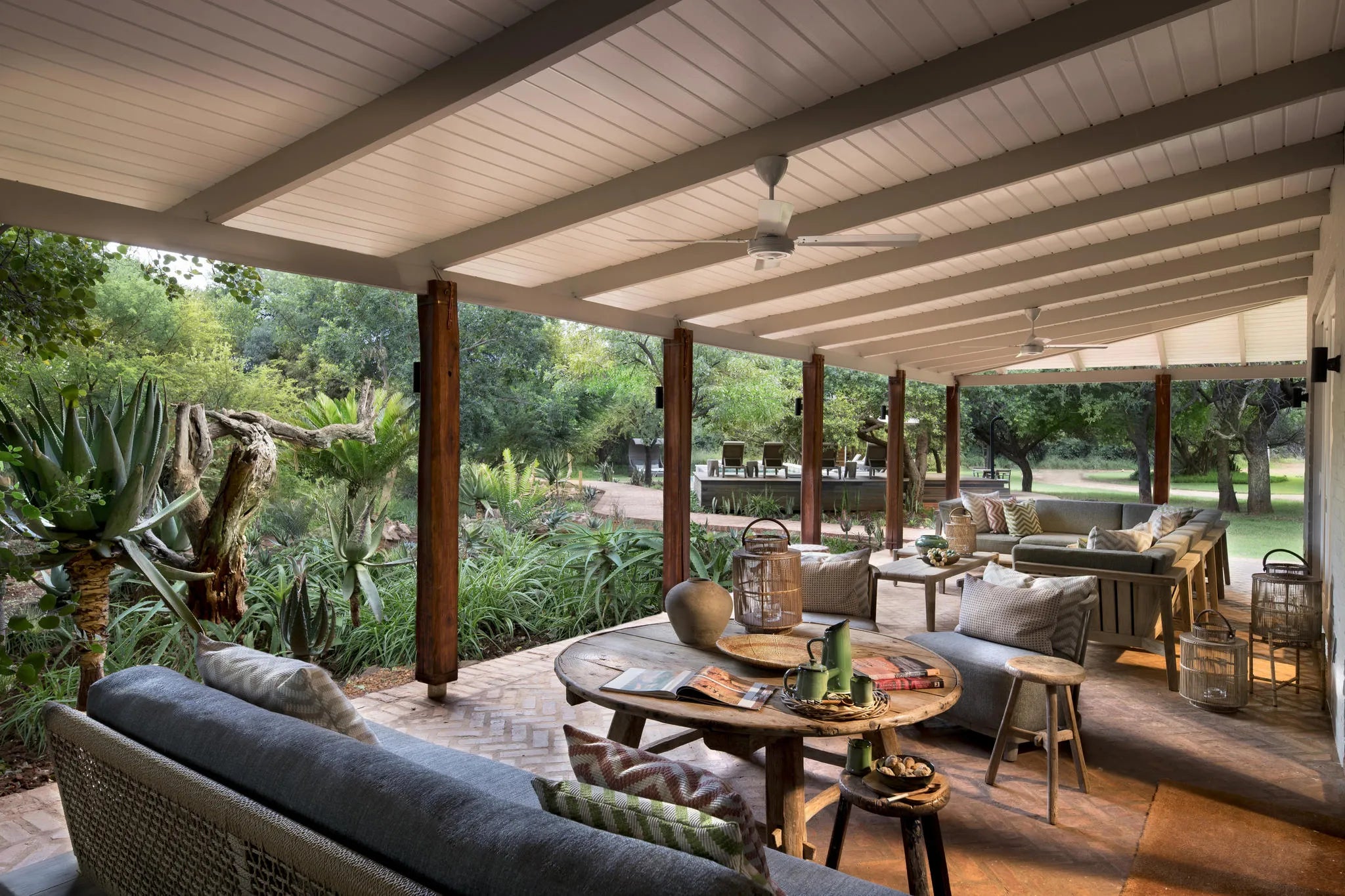 Morukuru Farm House - wrap around veranda at Morukuru Farm House, Madikwe Game Reserve, South Africa.