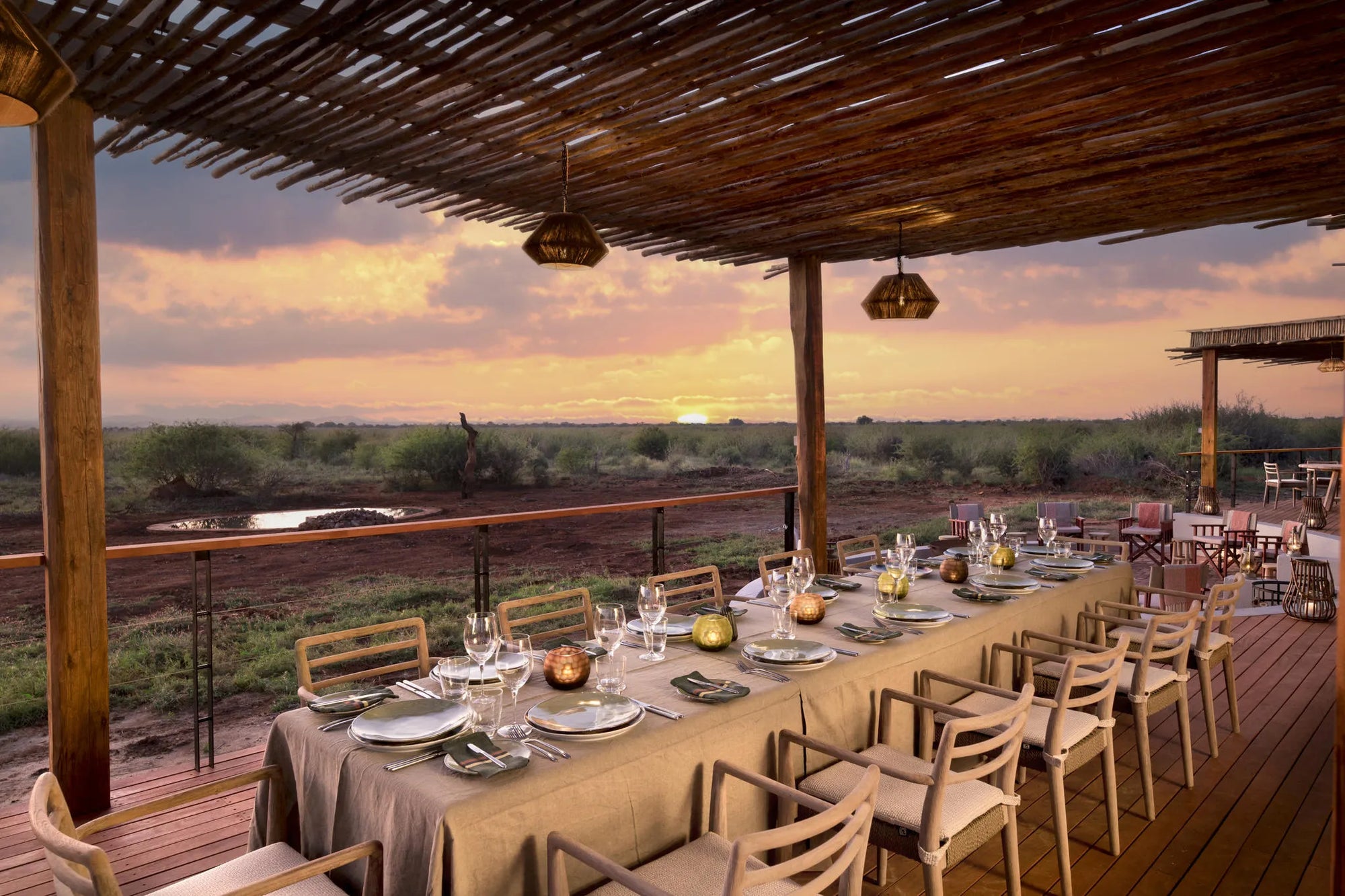 Morukuru Farm House - viewing deck at Morukuru Farm House, Madikwe Game Reserve, South Africa.