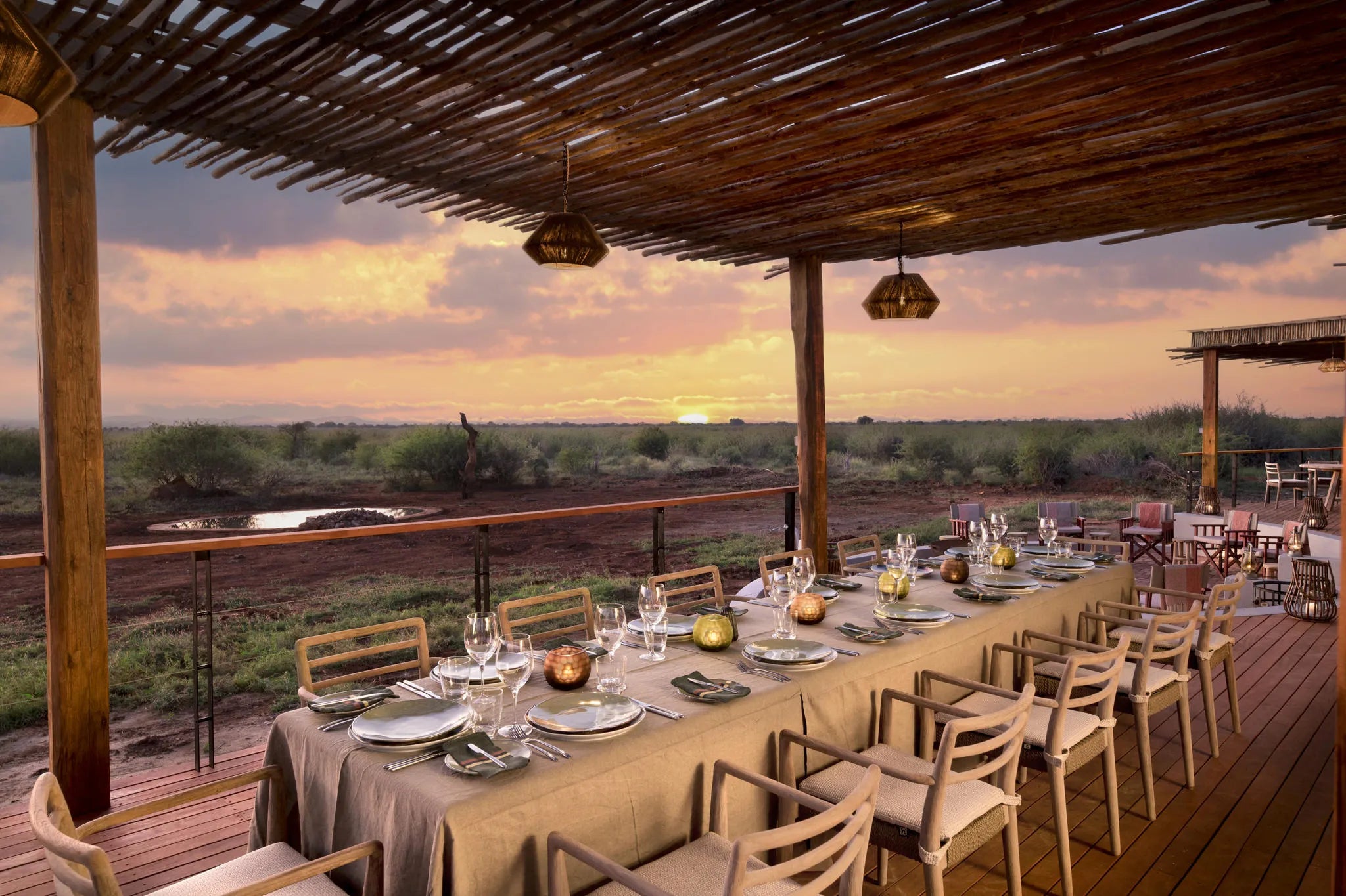 Morukuru Farm House - viewing deck at Morukuru Farm House, Madikwe Game Reserve, South Africa.