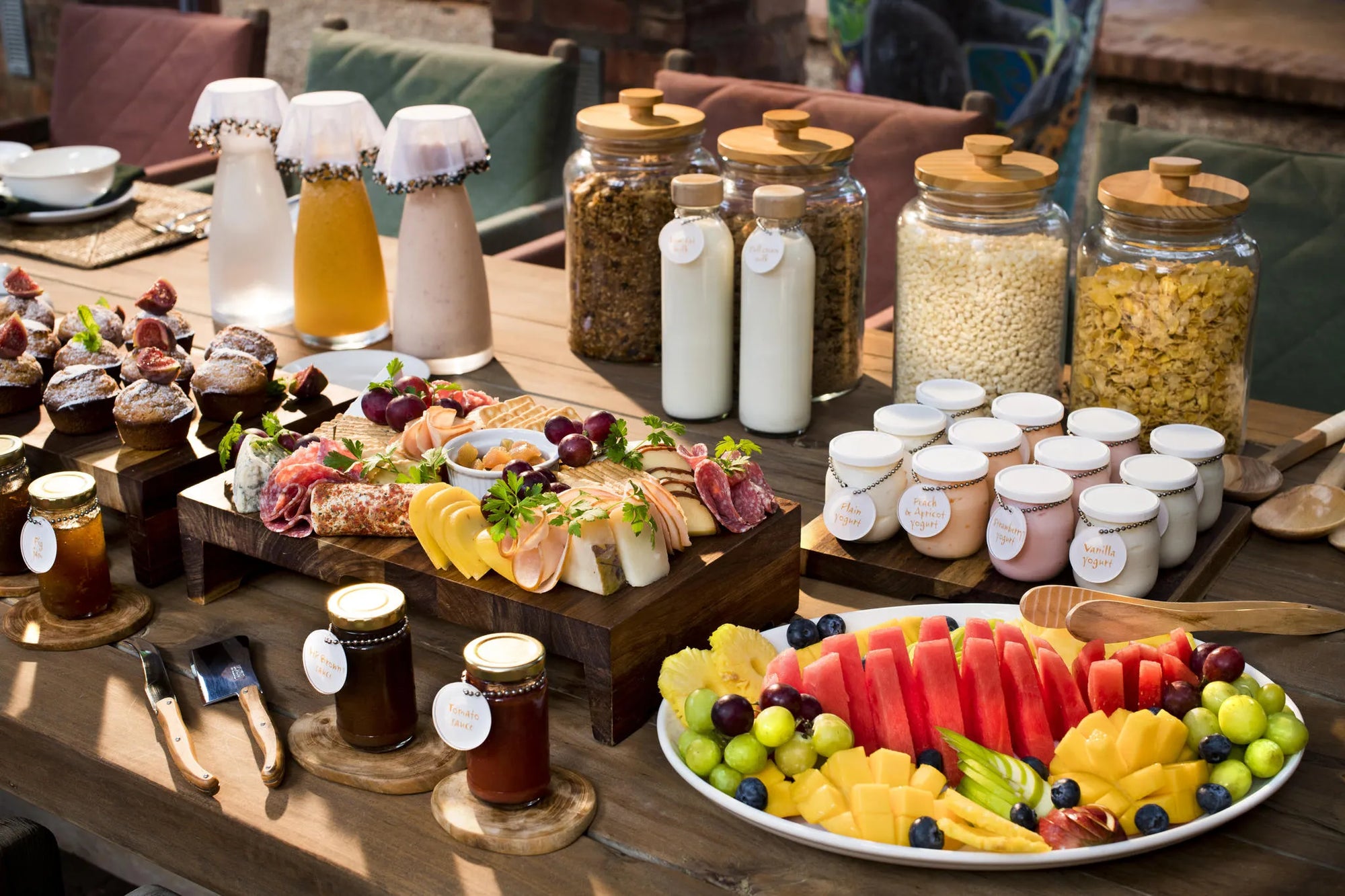 Morukuru Farm House - breakfast at Morukuru Farm House, Madikwe Game Reserve, South Africa.