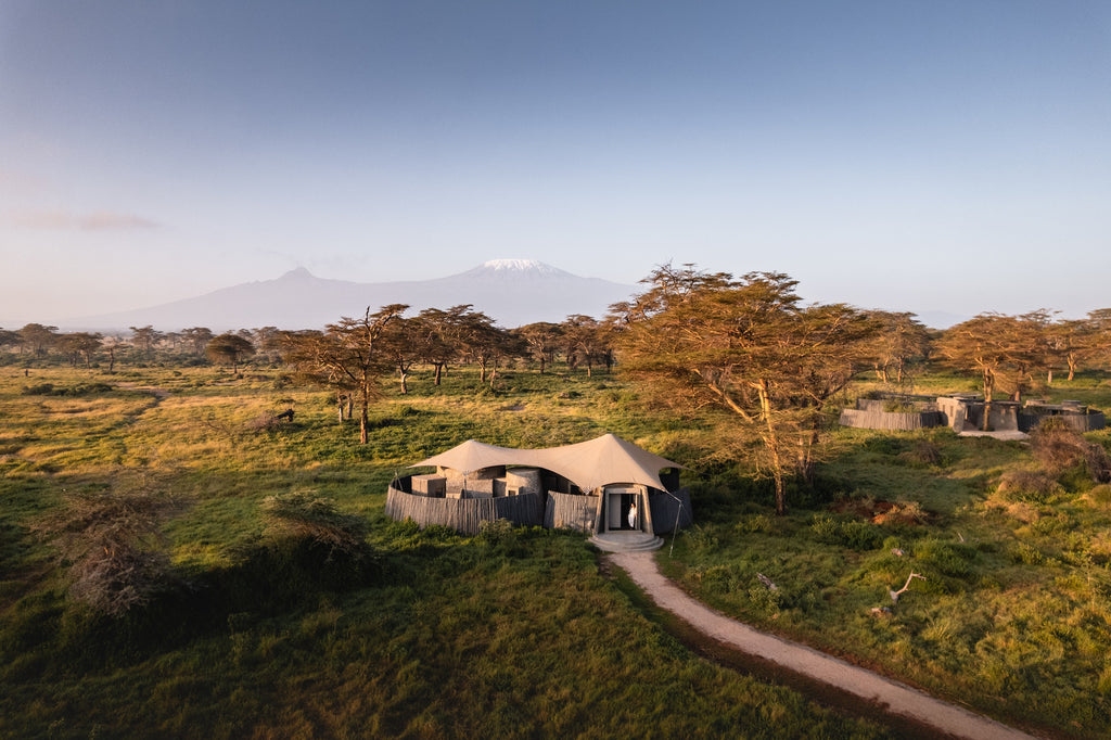 Aerial View of Guest Suite and Mount Kilimanjaro
