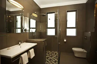 Modern bathrooms at Hudson House, Pretoria, South Africa.