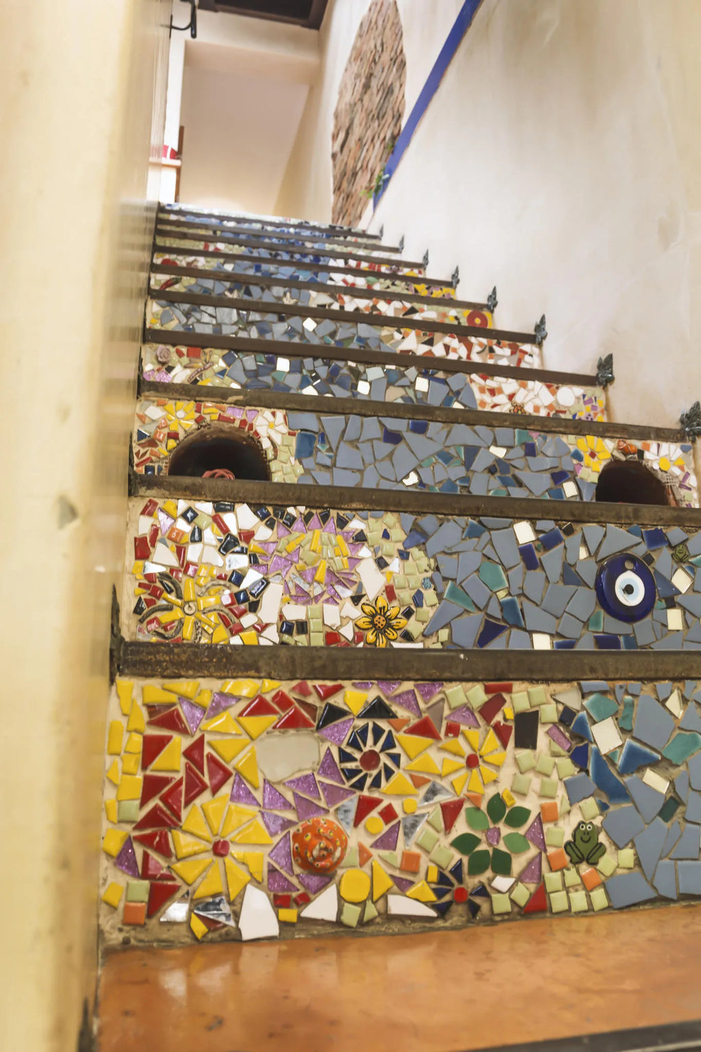 mosaic stairs at La Rose Bed & Breakfast, Cape Town, South Africa.