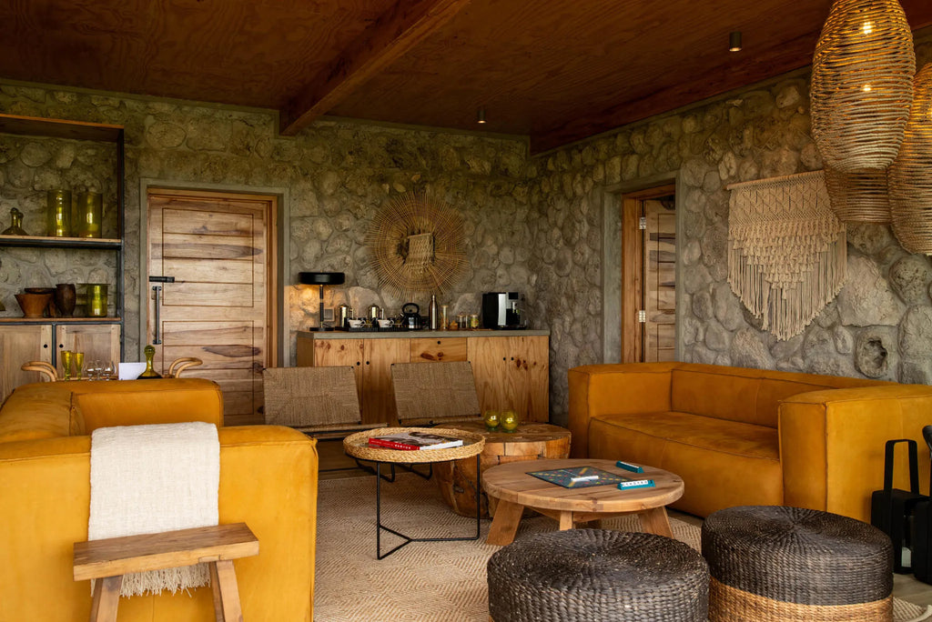 Asilia Africa - Namiri Plains Retreats - Living Room Interior at Retreats at Namiri Plains, Eastern Serengeti.