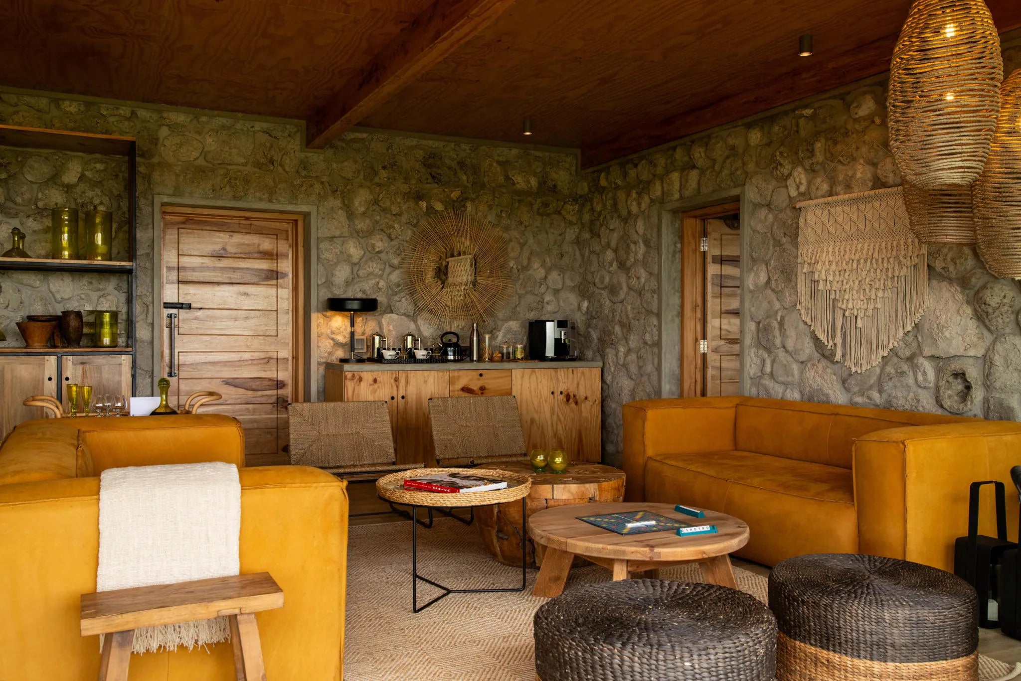 Asilia Africa - Namiri Plains Retreats - Living Room Interior at Retreats at Namiri Plains, Eastern Serengeti.