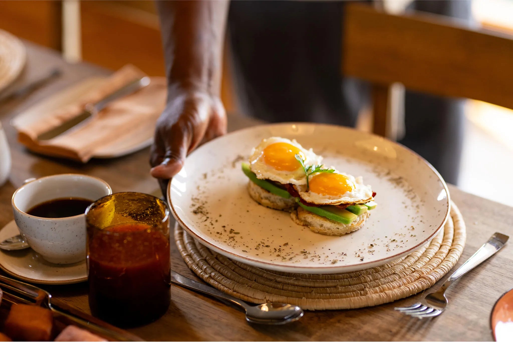 Asilia Africa - Sayari Retreat - Breakfast at Retreats at Sayari, Northern Serengeti, Tanzania.