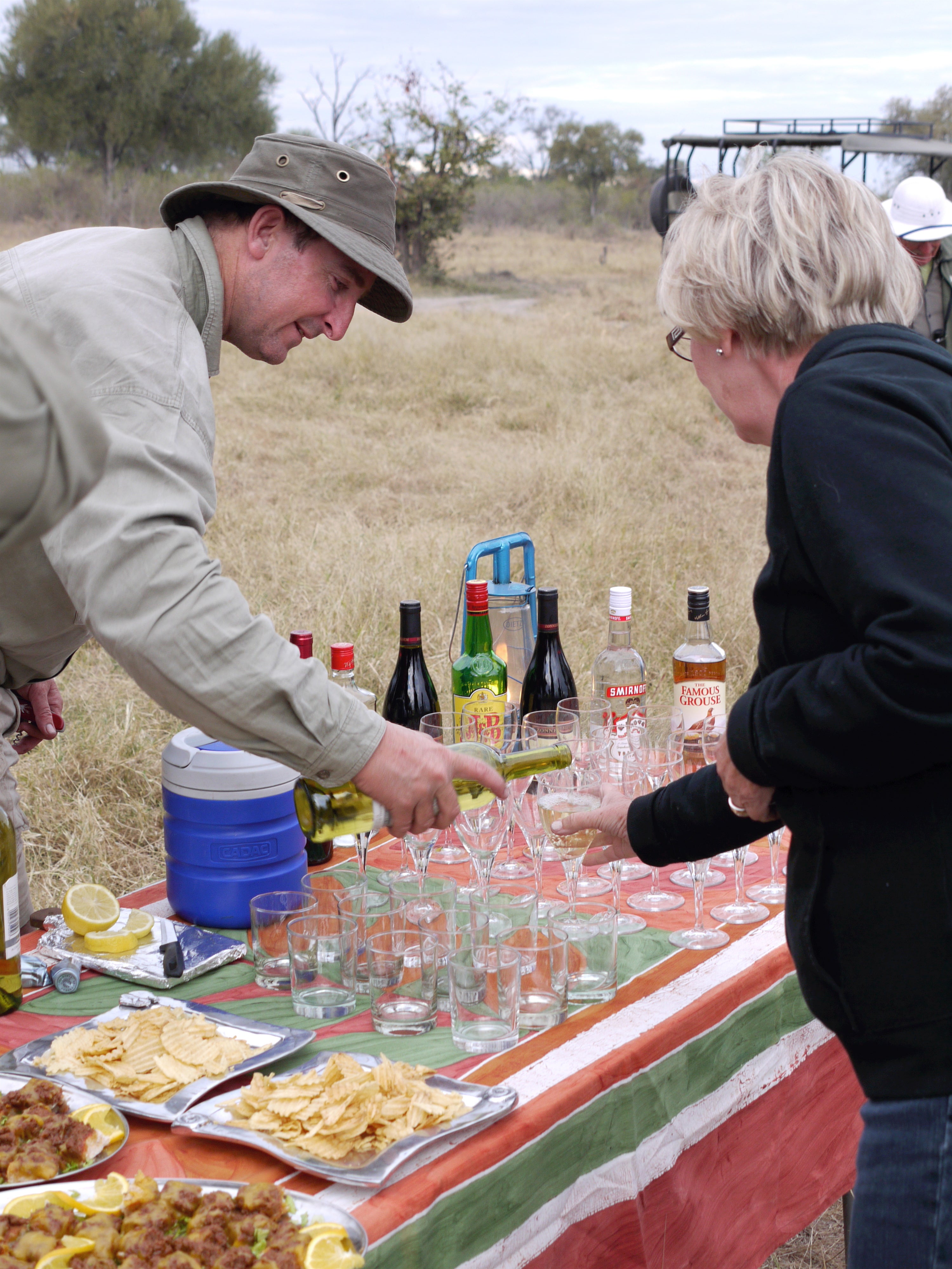 Sundowners are enjoyed daily