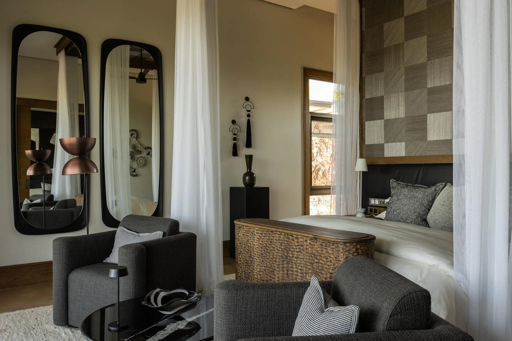 Singita Milele Junior Suite Bedroom at Singita Milele, Singita Serengeti Grumeti, Tanzania.