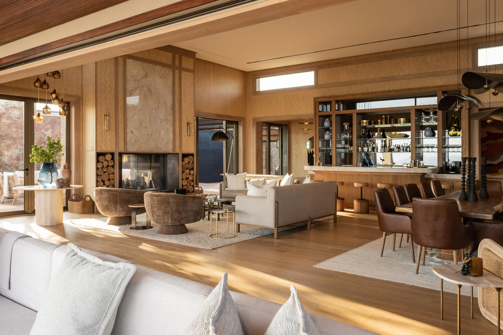 Singita Milele Main Lounge at Singita Milele, Singita Serengeti Grumeti, Tanzania.