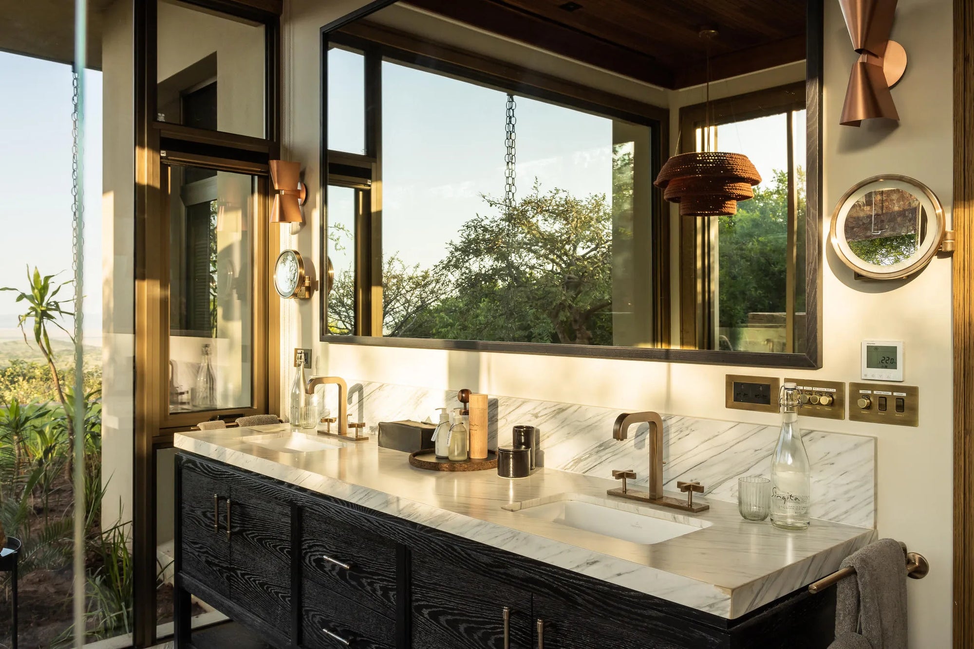 Singita Milele Suite Bathroom at Singita Milele, Singita Serengeti Grumeti, Tanzania.