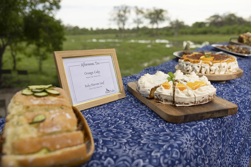 MmaTsebe's Afternoon Tea at MmaTsebe Tented Camp , Khwai, Botswana.