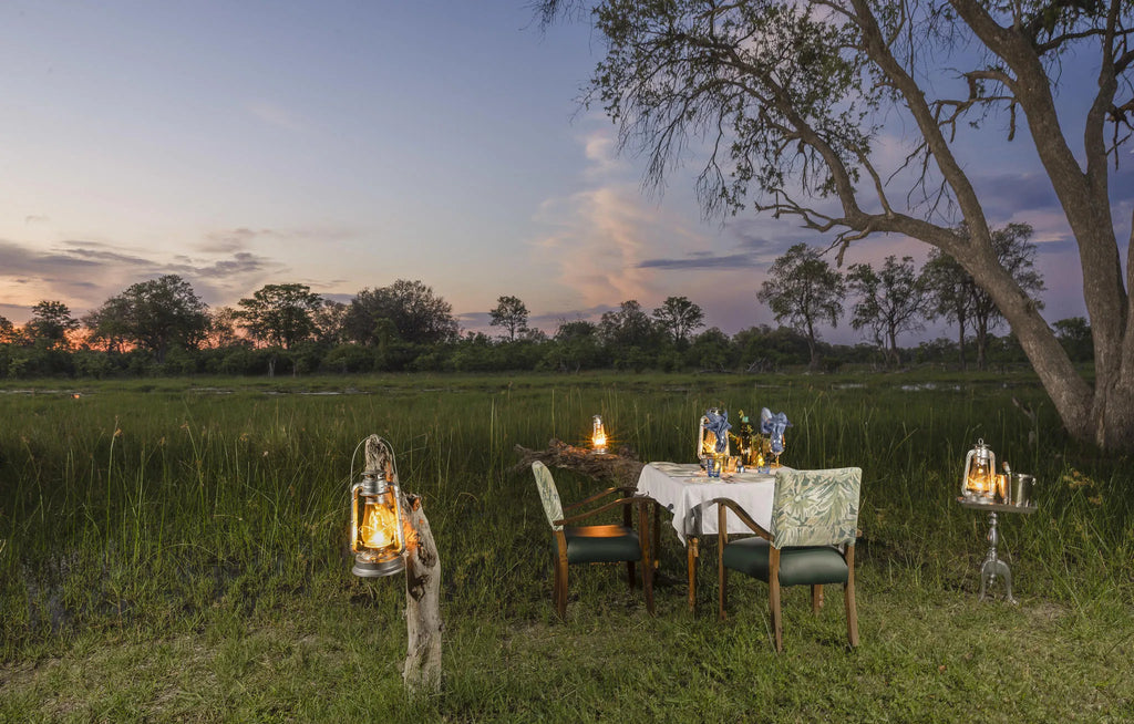 MmaTsebe's Bush Dinner at MmaTsebe Tented Camp , Khwai, Botswana.