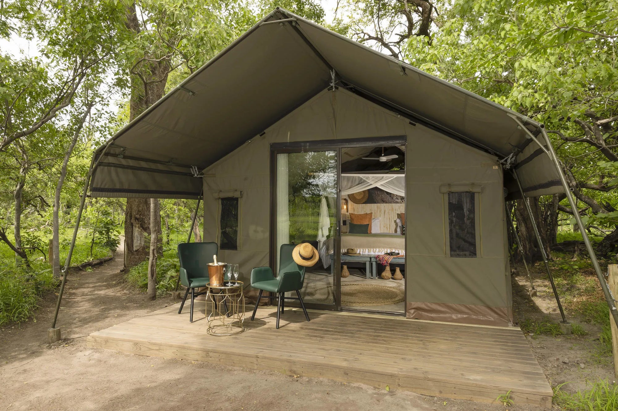MmaTsebe Tented Camp: Canvas Tent at MmaTsebe Tented Camp , Khwai, Botswana.