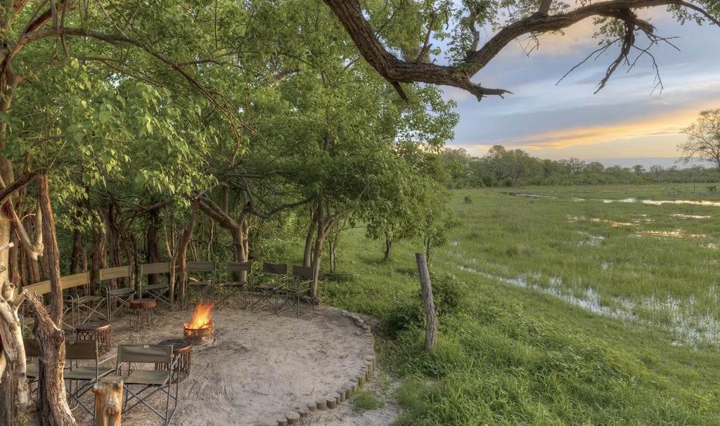 MmaTsebe's Firepit at MmaTsebe Tented Camp , Khwai, Botswana.