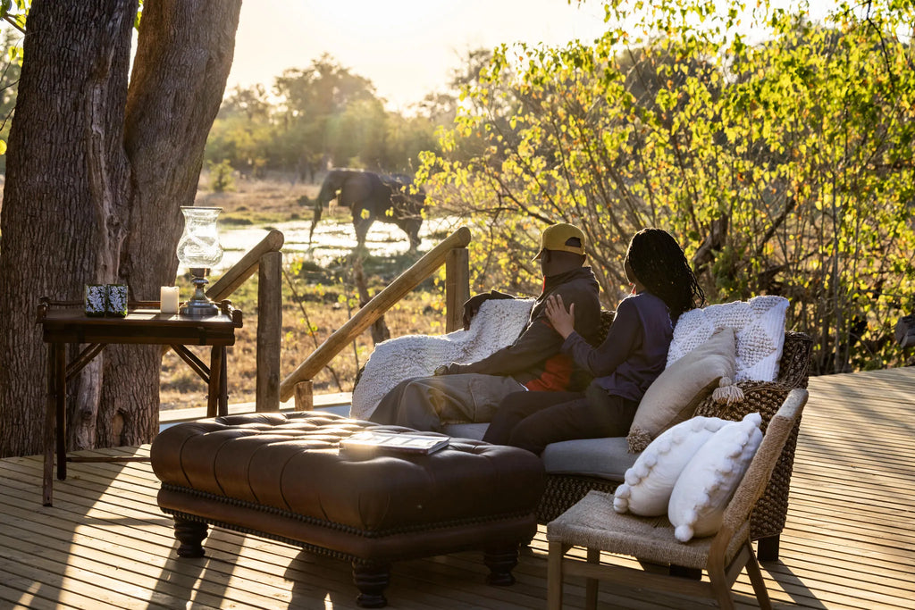 Frequent visitors on the Mbudi River at MmaTsebe Tented Camp , Khwai, Botswana.