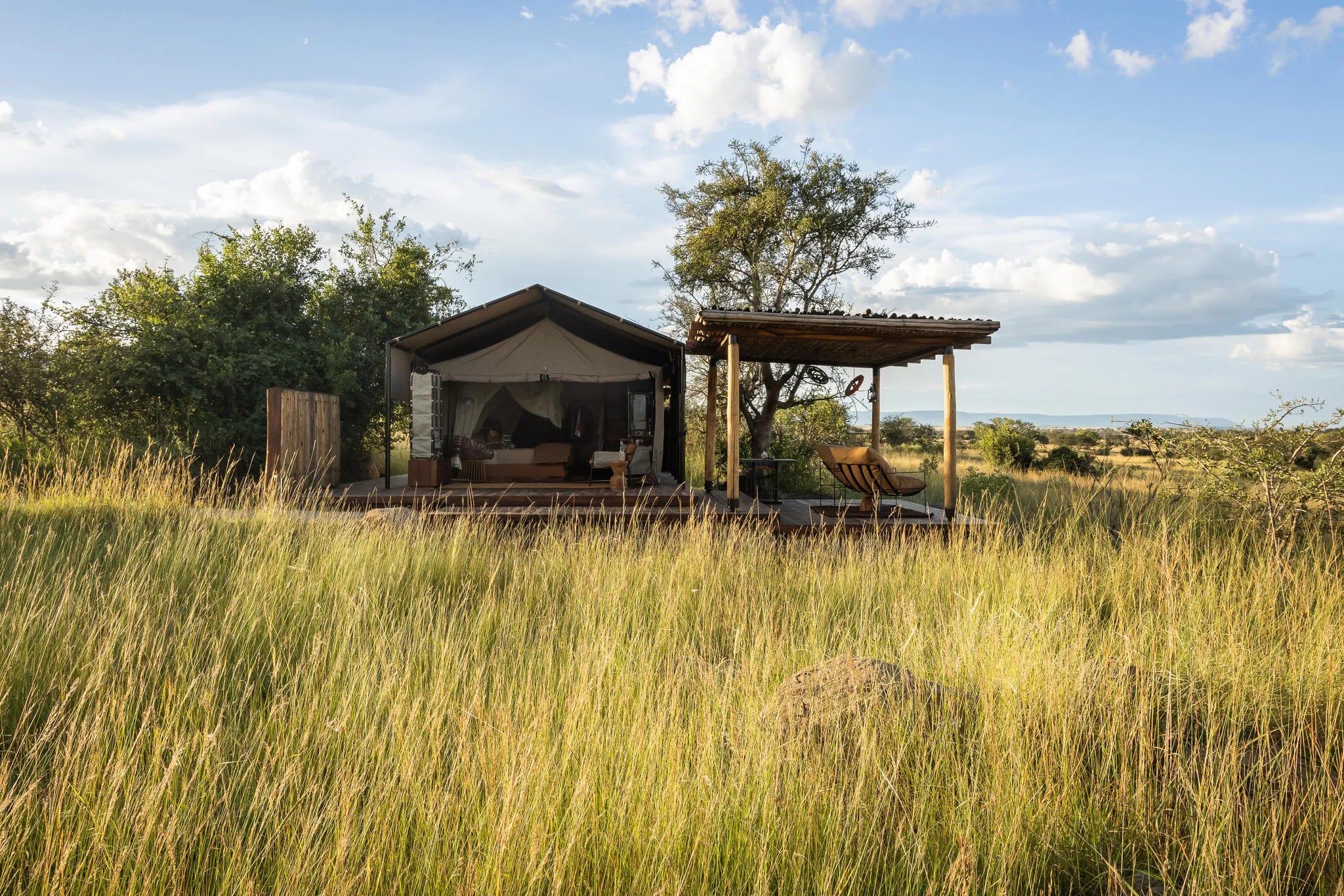 Singita Mara River Tented Camp at Singita Mara River Tented Camp, Northern Serengeti, Tanzania.