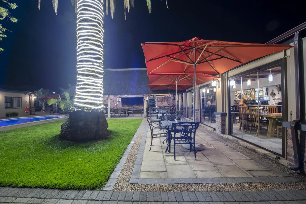 Garden at Excellent Guest House, Cape Town, South Africa.