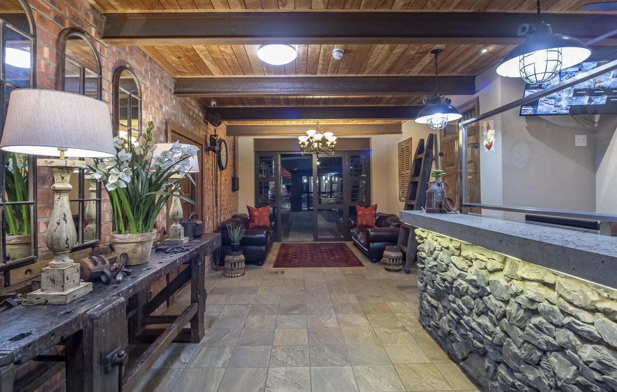 Reception at Excellent Guest House, Cape Town, South Africa.