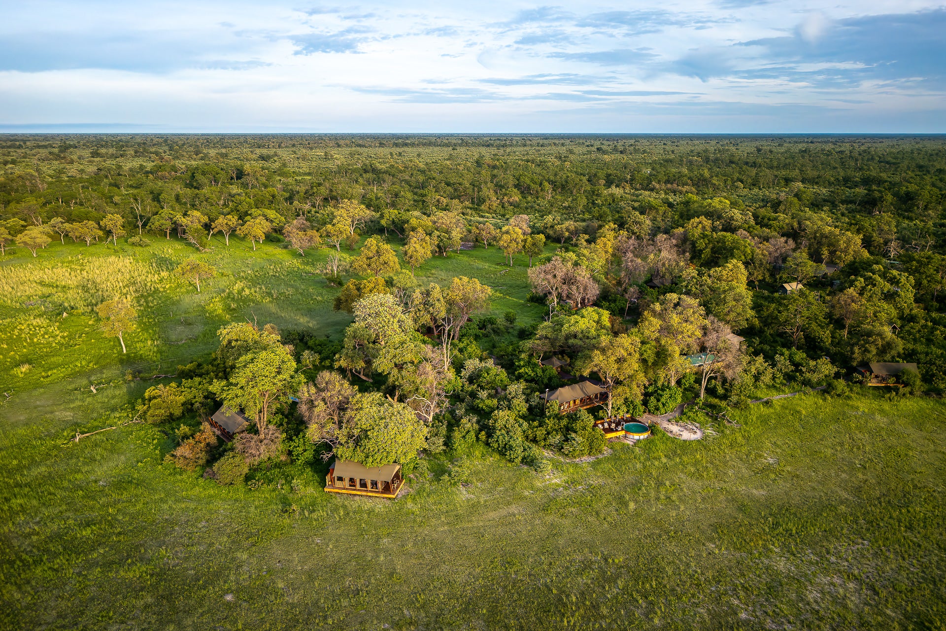 Karangoma - aerial view of camp