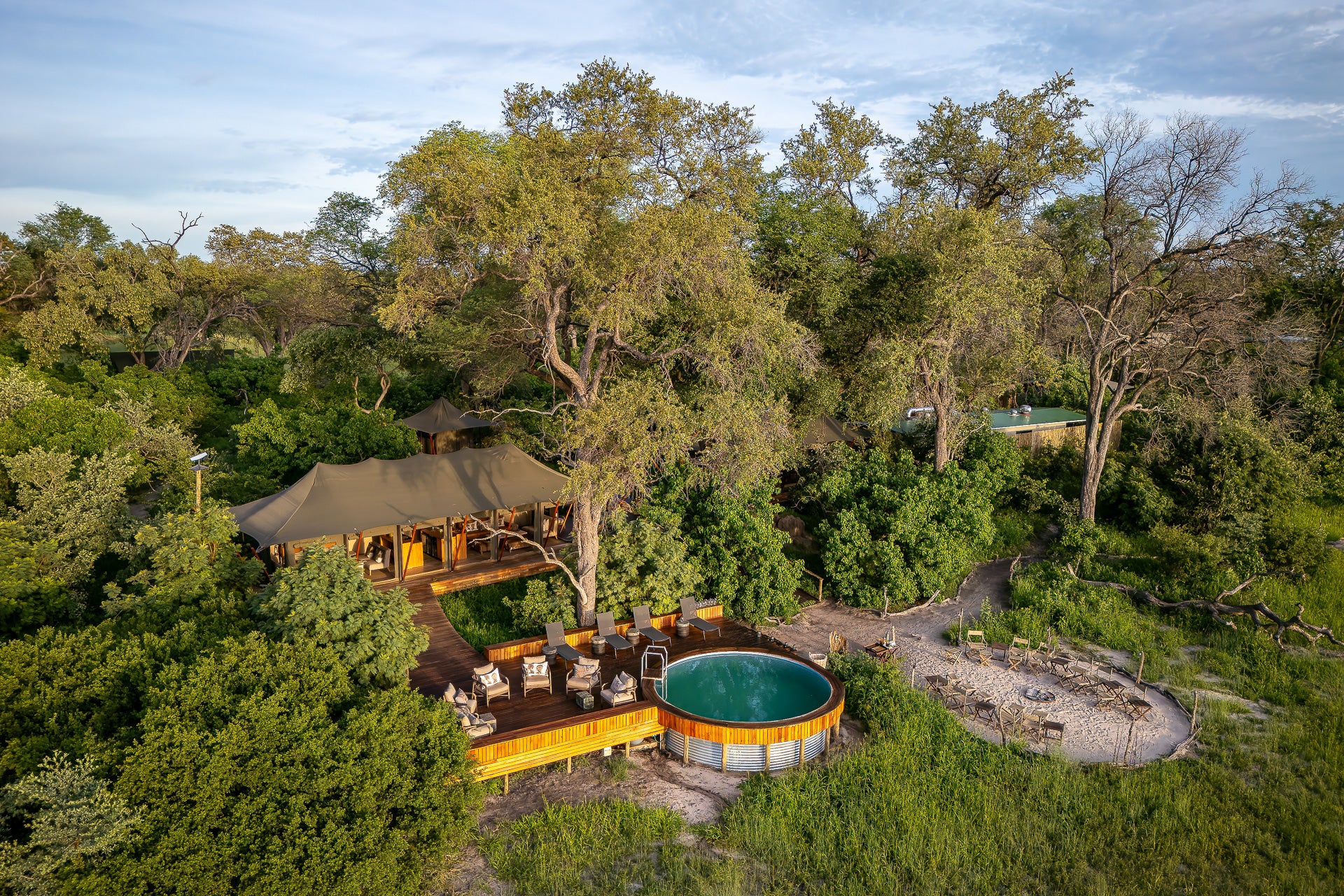 Karangoma - camp (main area aerial)