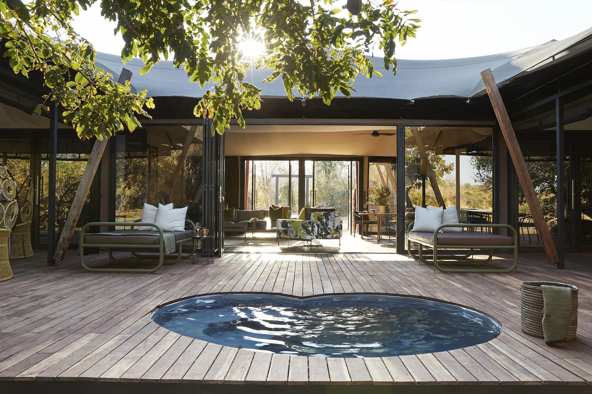 Villa Style Tented Suite at Molori Mashuma, Mana Pools National Park, Zimbabwe.