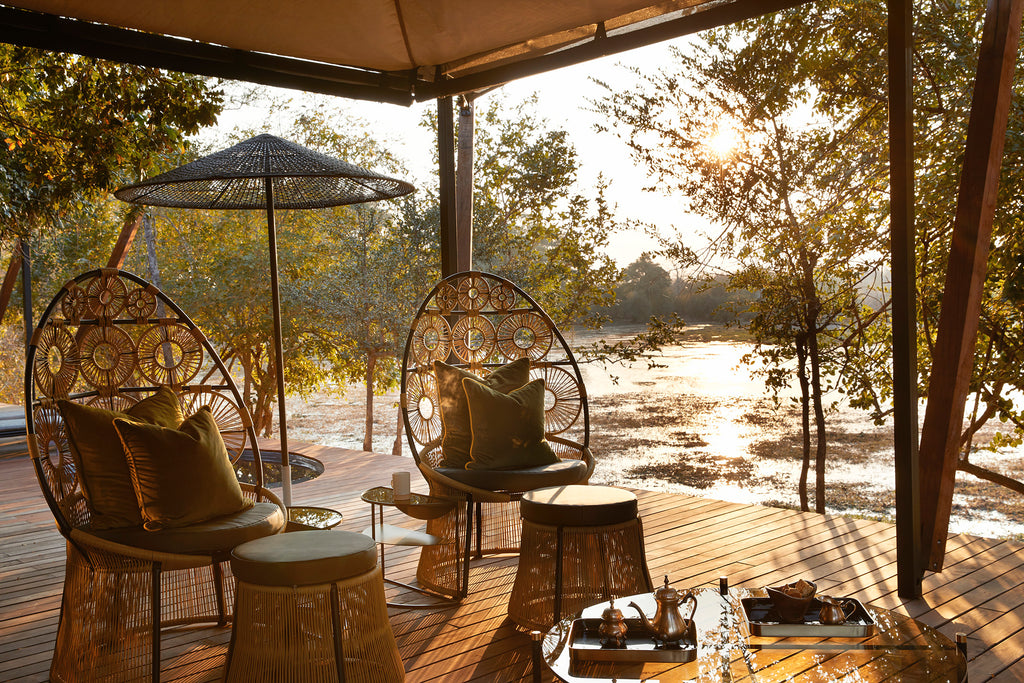 Villa Style Tented Suite Deck overlooking the Pan